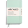 image:imageLEUCHTTURM1917  Notebook Hardcover Paperback B6  219 Numbered Pages for Writing and Journaling Stone Blue RuledMint Green