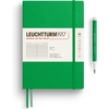 image:imageLEUCHTTURM1917  Notebook Softcover Medium A5123 Numbered Pages for Writing and Journaling  Thinking Ahead Plain Paper Spring LeafSpring Leaf