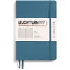 image:imageLEUCHTTURM1917  Notebook Softcover Medium A5123 Numbered Pages for Writing and Journaling Rising Sun RuledStone Blue
