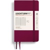 image:imageLEUCHTTURM1917  Notebook Softcover Pocket A6123 Numbered Pages for Writing and Journaling Plain Stone BluePort Red