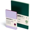 image:imageLEUCHTTURM1917 372399 Jottbook A6 59 Numbered Pages Twin Pack Mint Green  Stone Blue WhiteLilac and Port Red