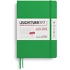 image:imageLEUCHTTURM1917  Academic Week Planner Hardcover Medium A5 18month Jul 2025  Dec 2026 English Rising SunSpring Leaf