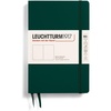 image:imageLEUCHTTURM1917  Notebook Hardcover Paperback B6  219 Numbered Pages for Writing and Journaling Stone Blue RuledForest Green