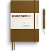 image:imageLEUCHTTURM1917  Notebook Softcover Medium A5123 Numbered Pages for Writing and Journaling  Thinking Ahead Plain Paper Spring LeafSpice Brown