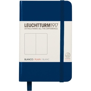 image:imageLEUCHTTURM1917  Mini A7 Plain Hardcover Notebook Navy  171 Numbered PagesNavy