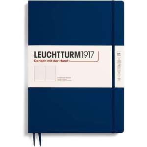 image:imageLEUCHTTURM1917  Notebook Hardcover Master Slim A4  123 Numbered Pages for Writing and Journaling Rising Sun SquaredNavy