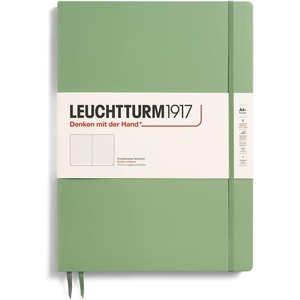 image:imageLEUCHTTURM1917  Notebook Hardcover Master Slim A4  123 Numbered Pages for Writing and Journaling Rising Sun SquaredSage