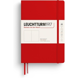 image:imageLEUCHTTURM1917  Notebook Hardcover Medium A5251 Numbered Pages for Writing and Journaling  Thinking Ahead Squared Paper Dusty RoseCherry