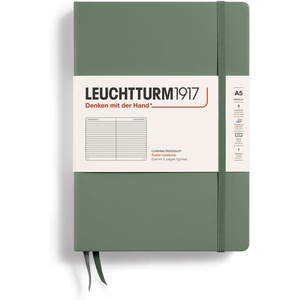 image:imageLEUCHTTURM1917  Notebook Hardcover Medium A5251 Numbered Pages for Writing and Journaling  Thinking Ahead Squared Paper Dusty RoseOlive
