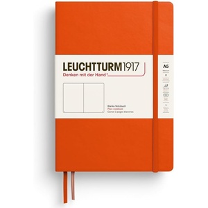 image:imageLEUCHTTURM1917  Notebook Hardcover Medium A5251 Numbered Pages for Writing and Journaling  Thinking Ahead Squared Paper Dusty RosePumpkin
