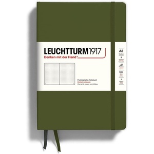 image:imageLEUCHTTURM1917  Notebook Hardcover Medium A5251 Numbered Pages for Writing and Journaling Stone Blue RuledArmy