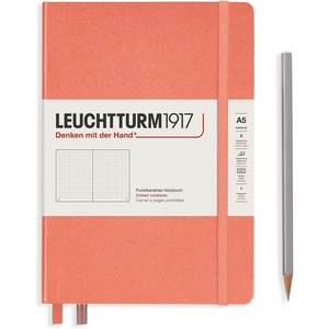 image:imageLEUCHTTURM1917  Notebook Hardcover Medium A5251 Numbered Pages for Writing and Journaling Stone Blue RuledBellini