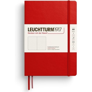 image:imageLEUCHTTURM1917  Notebook Hardcover Medium A5251 Numbered Pages for Writing and Journaling Stone Blue RuledCherry