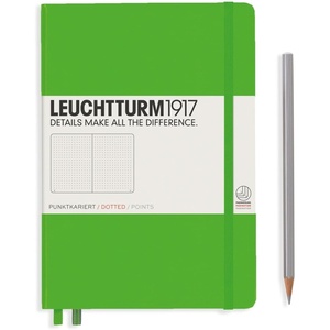 image:imageLEUCHTTURM1917  Notebook Hardcover Medium A5251 Numbered Pages for Writing and Journaling Stone Blue RuledFresh Green