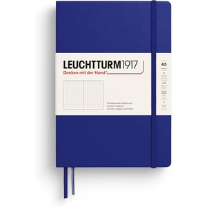 image:imageLEUCHTTURM1917  Notebook Hardcover Medium A5251 Numbered Pages for Writing and Journaling Stone Blue RuledInk