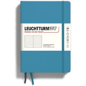 image:imageLEUCHTTURM1917  Notebook Hardcover Medium A5251 Numbered Pages for Writing and Journaling Stone Blue RuledNordic Blue