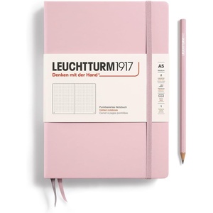image:imageLEUCHTTURM1917  Notebook Hardcover Medium A5251 Numbered Pages for Writing and Journaling Stone Blue RuledPowder