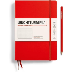 image:imageLEUCHTTURM1917  Notebook Hardcover Medium A5251 Numbered Pages for Writing and Journaling Stone Blue RuledRed