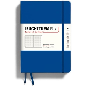 image:imageLEUCHTTURM1917  Notebook Hardcover Medium A5251 Numbered Pages for Writing and Journaling Stone Blue RuledRoyal Blue