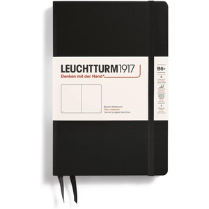 image:imageLEUCHTTURM1917  Notebook Hardcover Paperback B6  219 Numbered Pages for Writing and Journaling Stone Blue RuledBlack