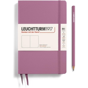 image:imageLEUCHTTURM1917  Notebook Hardcover Paperback B6  219 Numbered Pages for Writing and Journaling Stone Blue RuledDusty Rose