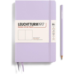image:imageLEUCHTTURM1917  Notebook Hardcover Paperback B6  219 Numbered Pages for Writing and Journaling Stone Blue RuledLilac