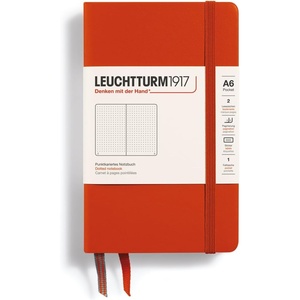 image:imageLEUCHTTURM1917  Notebook Hardcover Pocket A6187 Numbered Pages for Writing and Journaling Fox Red Dotted