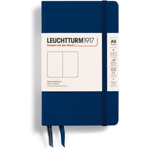 image:imageLEUCHTTURM1917  Notebook Hardcover Pocket A6187 Numbered Pages for Writing and Journaling Navy Plain