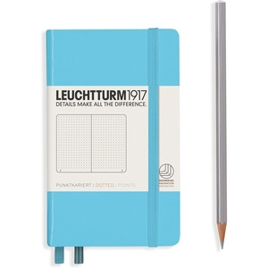 image:imageLEUCHTTURM1917  Notebook Hardcover Pocket A6187 Numbered Pages for Writing and Journaling Rising Sun DottedIce Blue