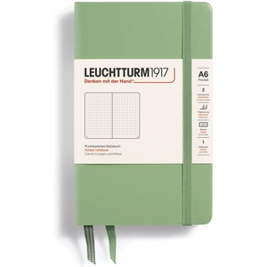image:imageLEUCHTTURM1917  Notebook Hardcover Pocket A6187 Numbered Pages for Writing and Journaling Rising Sun DottedSage