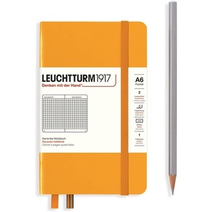 image:imageLEUCHTTURM1917  Notebook Hardcover Pocket A6187 Numbered Pages for Writing and Journaling Rising Sun Squared