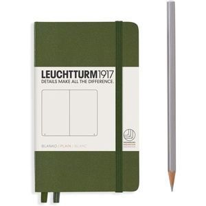 image:imageLEUCHTTURM1917  Notebook Hardcover Pocket A6187 Numbered Pages for Writing and Journaling Stone Blue SquaredArmy