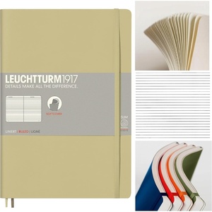 image:imageLEUCHTTURM1917  Notebook Softcover Composition B5123 Numbered Pages for Writing and Journaling Dusty Rose RuledSand