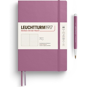 image:imageLEUCHTTURM1917  Notebook Softcover Medium A5123 Numbered Pages for Writing and Journaling  Thinking Ahead Plain Paper Spring LeafDusty Rose
