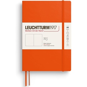 image:imageLEUCHTTURM1917  Notebook Softcover Medium A5123 Numbered Pages for Writing and Journaling Pumpkin Plain