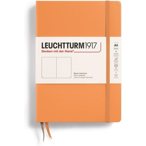 image:imageLEUCHTTURM1917  Notebook Softcover Medium A5123 Numbered Pages for Writing and Journaling Rising Sun PlainApricot