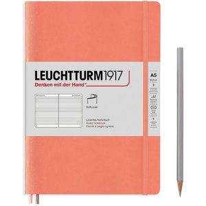 image:imageLEUCHTTURM1917  Notebook Softcover Medium A5123 Numbered Pages for Writing and Journaling Rising Sun PlainBellini