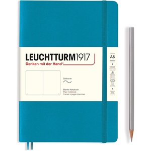 image:imageLEUCHTTURM1917  Notebook Softcover Medium A5123 Numbered Pages for Writing and Journaling Rising Sun PlainOcean