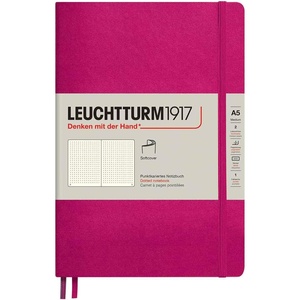 image:imageLEUCHTTURM1917  Notebook Softcover Medium A5123 Numbered Pages for Writing and Journaling Rising Sun RuledBerry