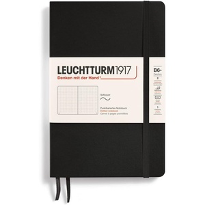 image:imageLEUCHTTURM1917  Notebook Softcover Paperback B6  123 Numbered Pages for Writing and Journaling Ruled Stone BlueBlack