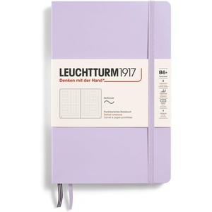 image:imageLEUCHTTURM1917  Notebook Softcover Paperback B6  123 Numbered Pages for Writing and Journaling Ruled Stone BlueLilac
