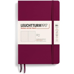 image:imageLEUCHTTURM1917  Notebook Softcover Paperback B6  123 Numbered Pages for Writing and Journaling Ruled Stone BluePort Red