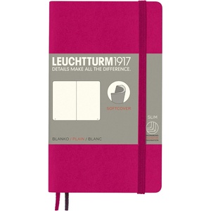 image:imageLEUCHTTURM1917  Notebook Softcover Pocket A6123 Numbered Pages for Writing and Journaling Plain Stone BlueBerry