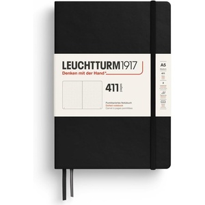 image:imageLEUCHTTURM1917  Notebook Softcover Pocket A6123 Numbered Pages for Writing and Journaling Plain Stone BlueBlack