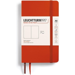 image:imageLEUCHTTURM1917  Notebook Softcover Pocket A6123 Numbered Pages for Writing and Journaling Plain Stone BlueFox Red