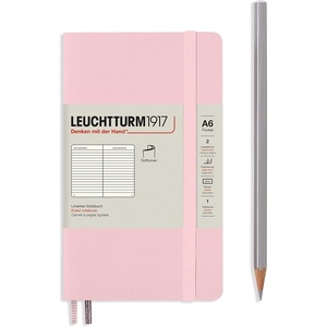 image:imageLEUCHTTURM1917  Notebook Softcover Pocket A6123 Numbered Pages for Writing and Journaling Plain Stone BluePowder