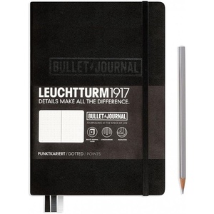 image:imageLEUCHTTURM1917  Official Bullet Journal  Medium A5  Hardcover Dotted Notebook Black  240 Numbered PagesBlack