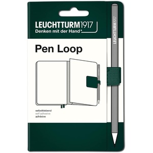 image:imageLEUCHTTURM1917 Self Adhesive Pen Loop Elastic Pen Holder BlackForest Green