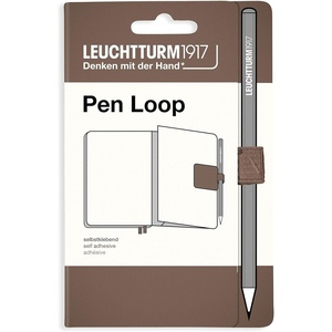 image:imageLEUCHTTURM1917 Self Adhesive Pen Loop Elastic Pen Holder BlackWarm Earth