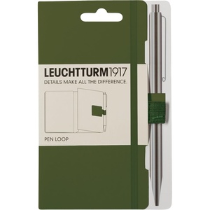 image:imageLEUCHTTURM1917 Self Adhesive Pen Loop Elastic Pen Holder Pacific GreenArmy